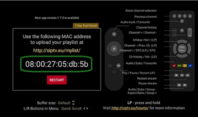 Smart IPTV Mac Adresse 